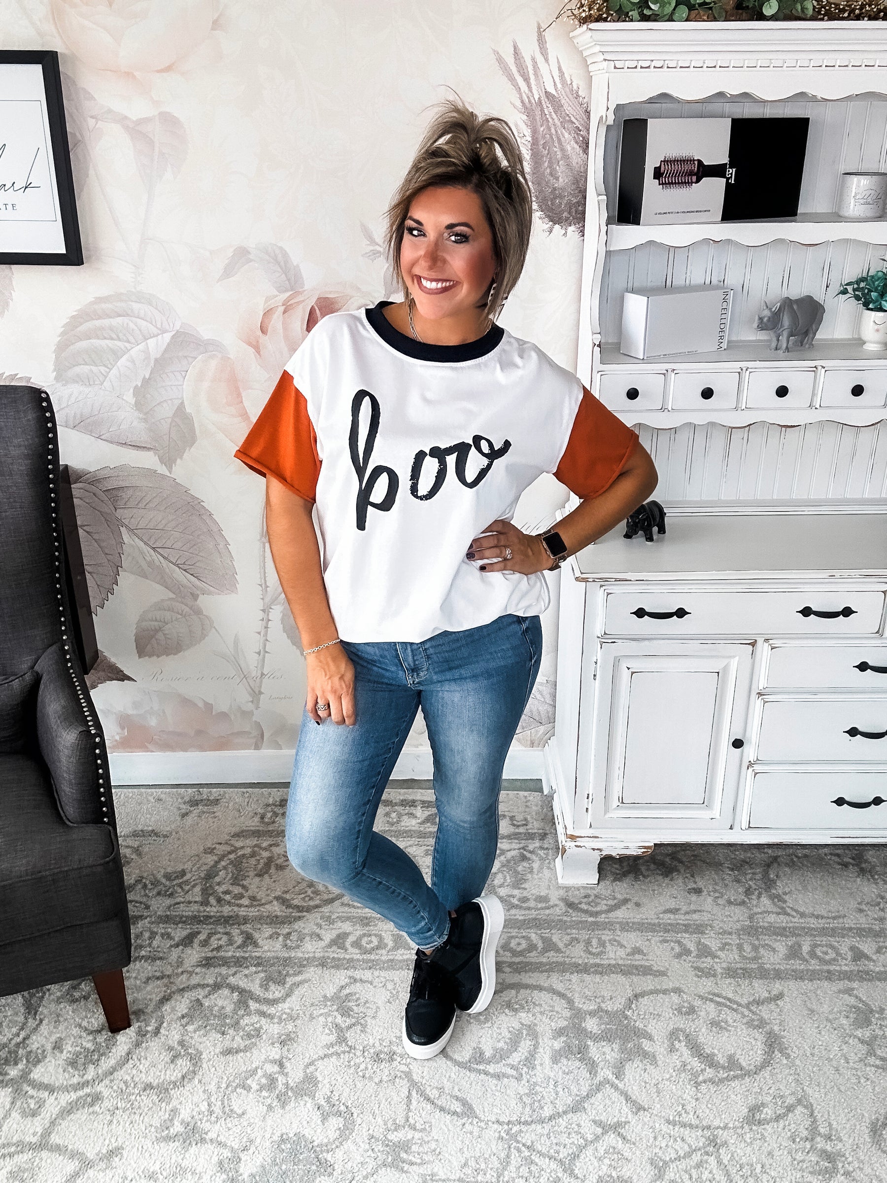 Ampersand Avenue Boyfriend Tee - Hey Boo-tiful