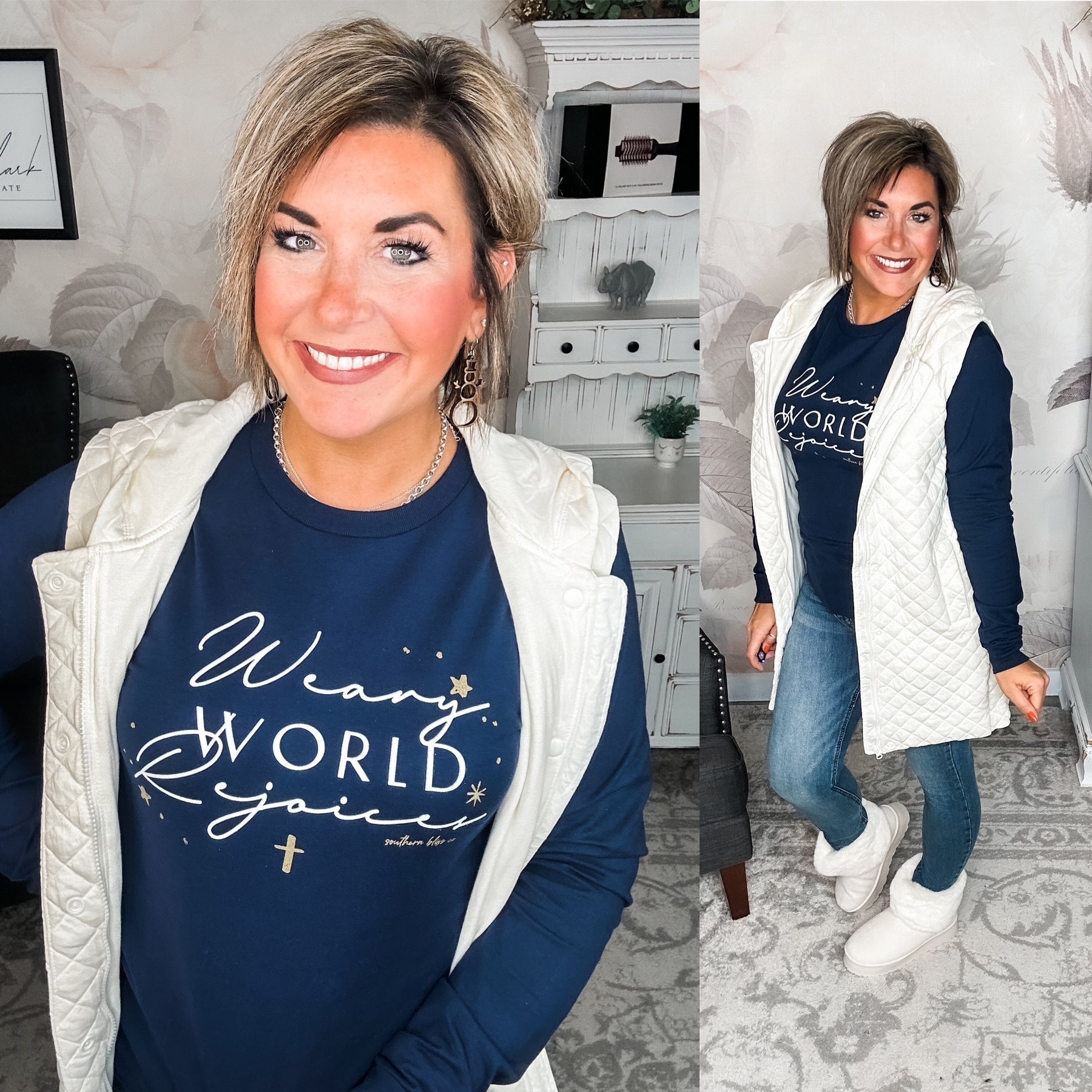 Weary World Rejoices Long Sleeve Tee