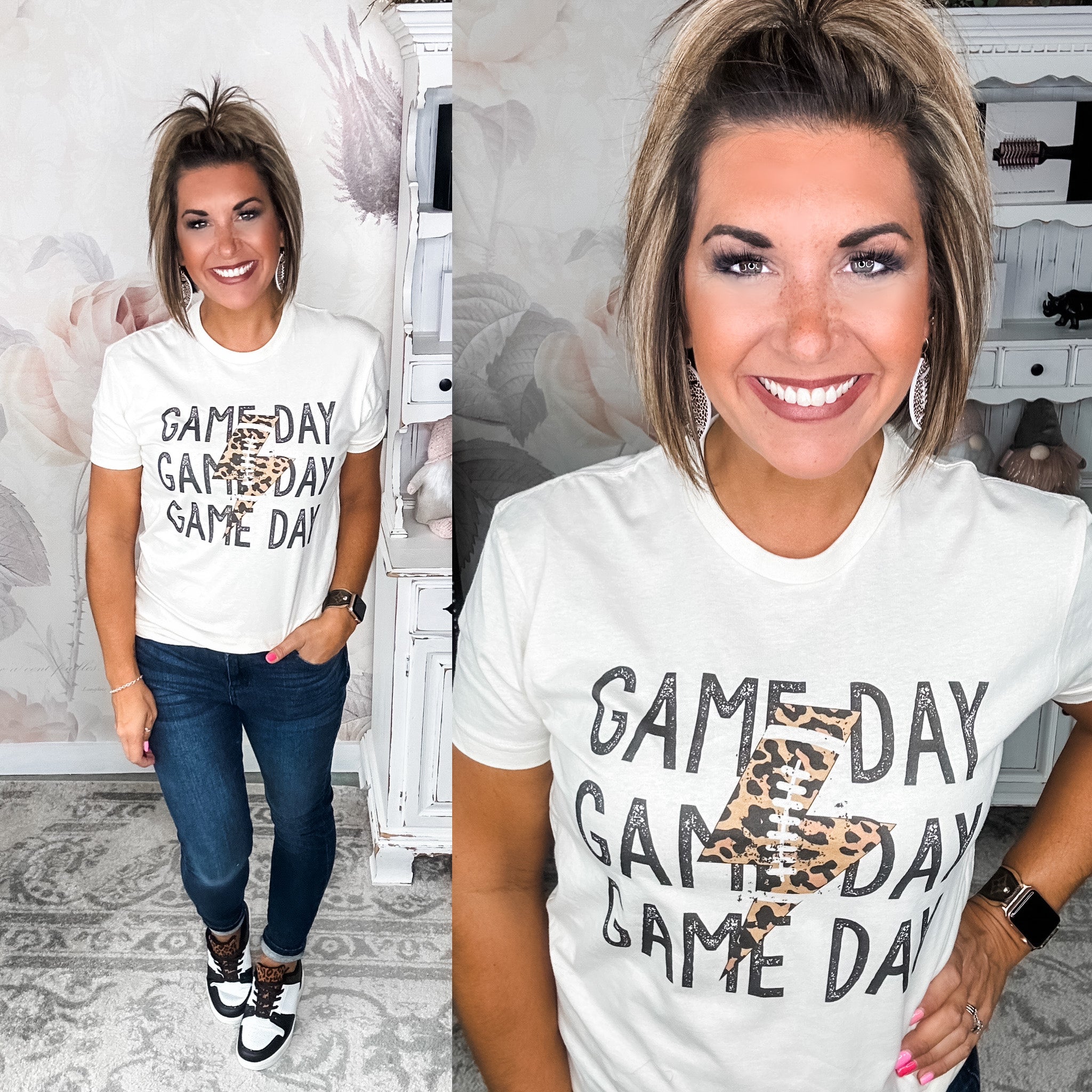 Game Day Lightning Bolt Graphic Tee