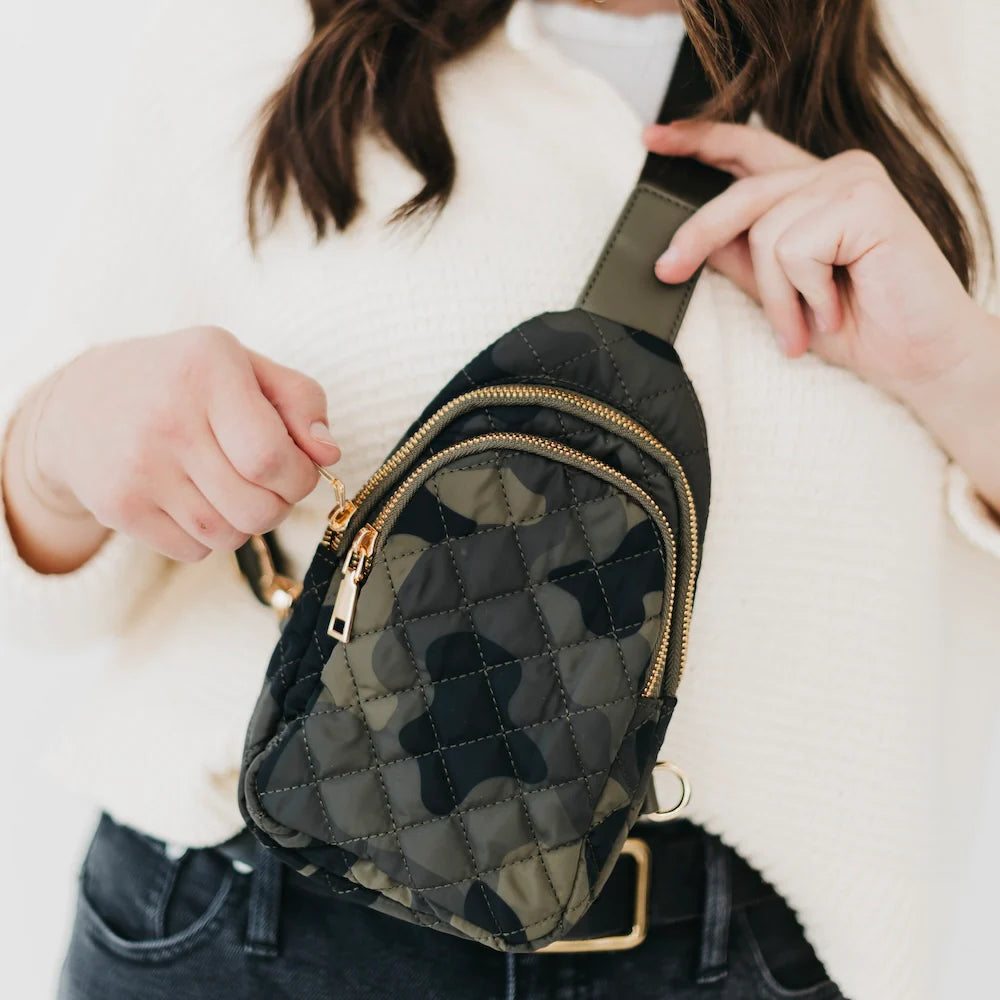 Pinelope Puffer Bum Bag - Camouflage