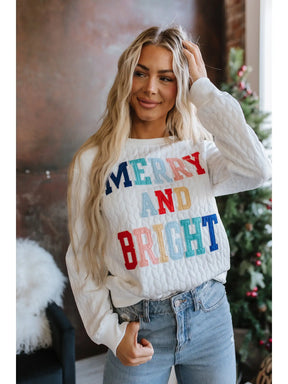 Merry & Bright Quilted Pullover