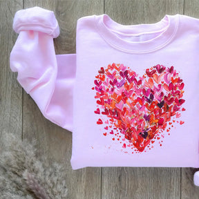 Painted Hearts Graphic Sweatshirt