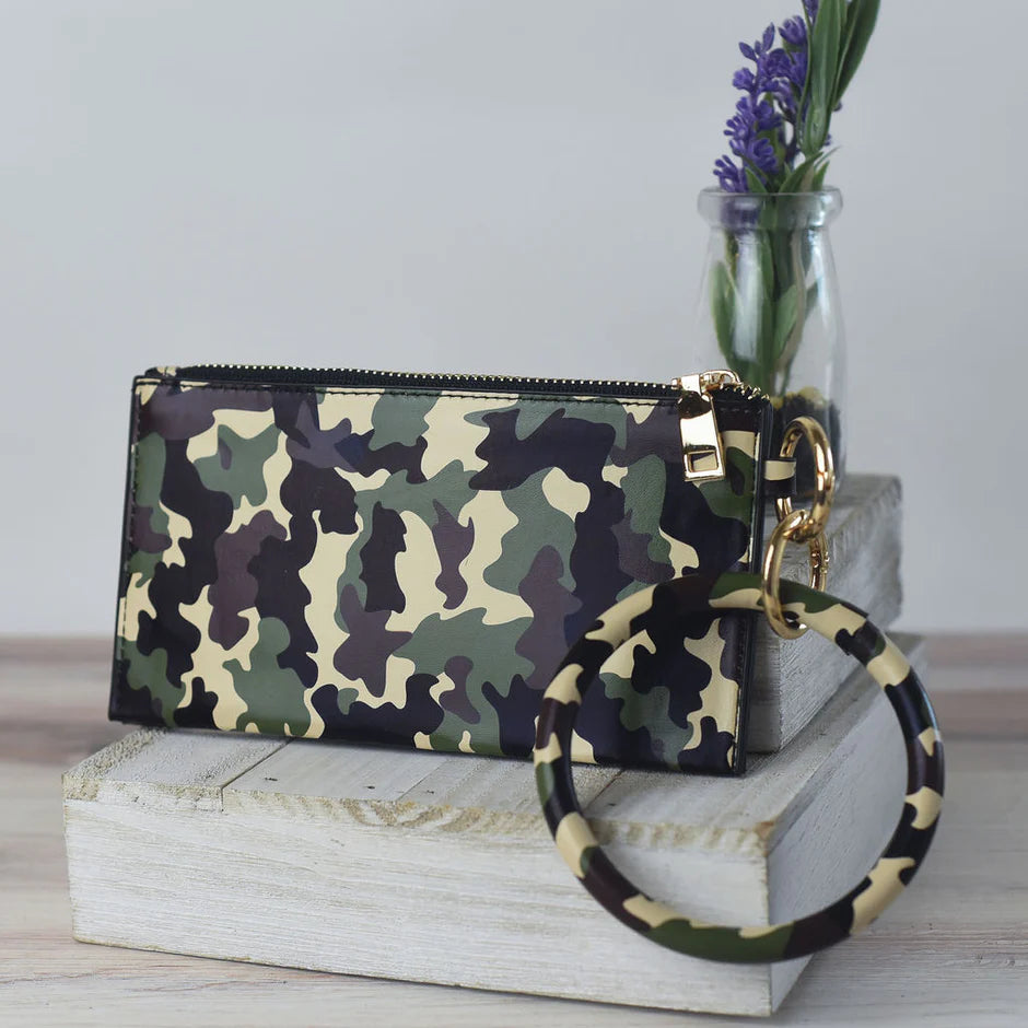 Hands Free Wristlet with Bangle Keychain (4 color options!)
