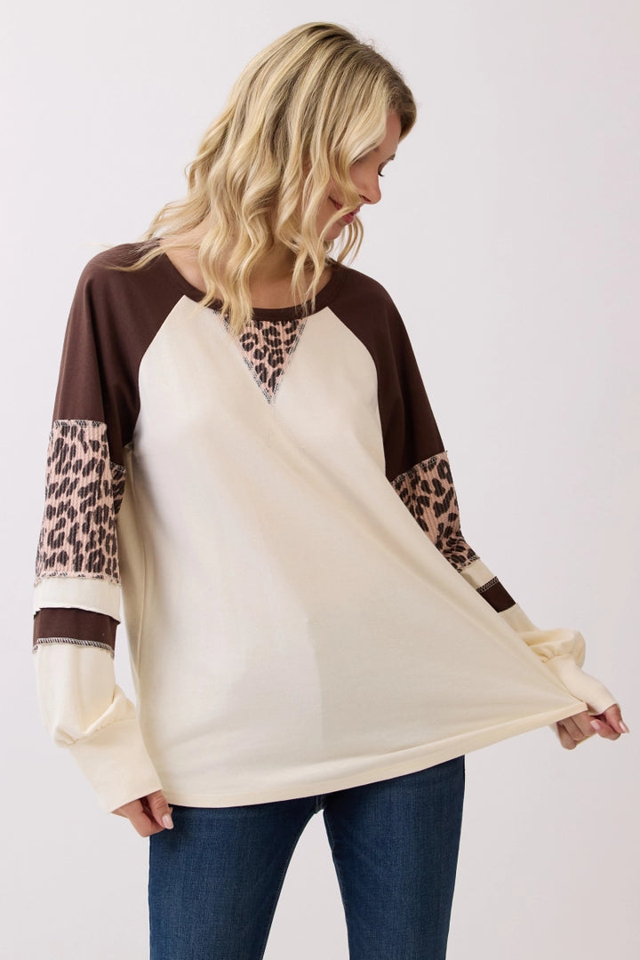 On Our Own Pullover Top - Chocolate