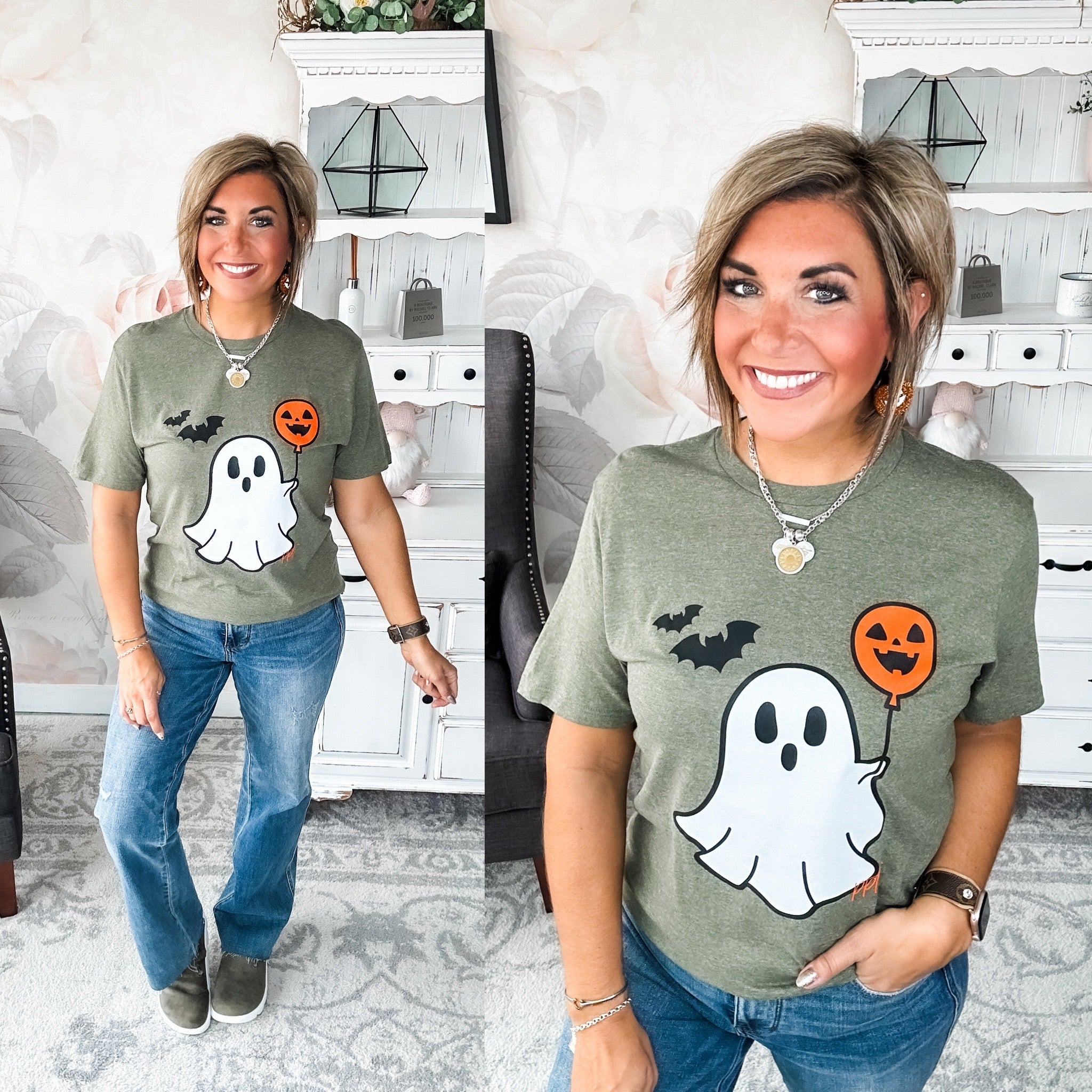 BOO-lloon Ghost Graphic Tee