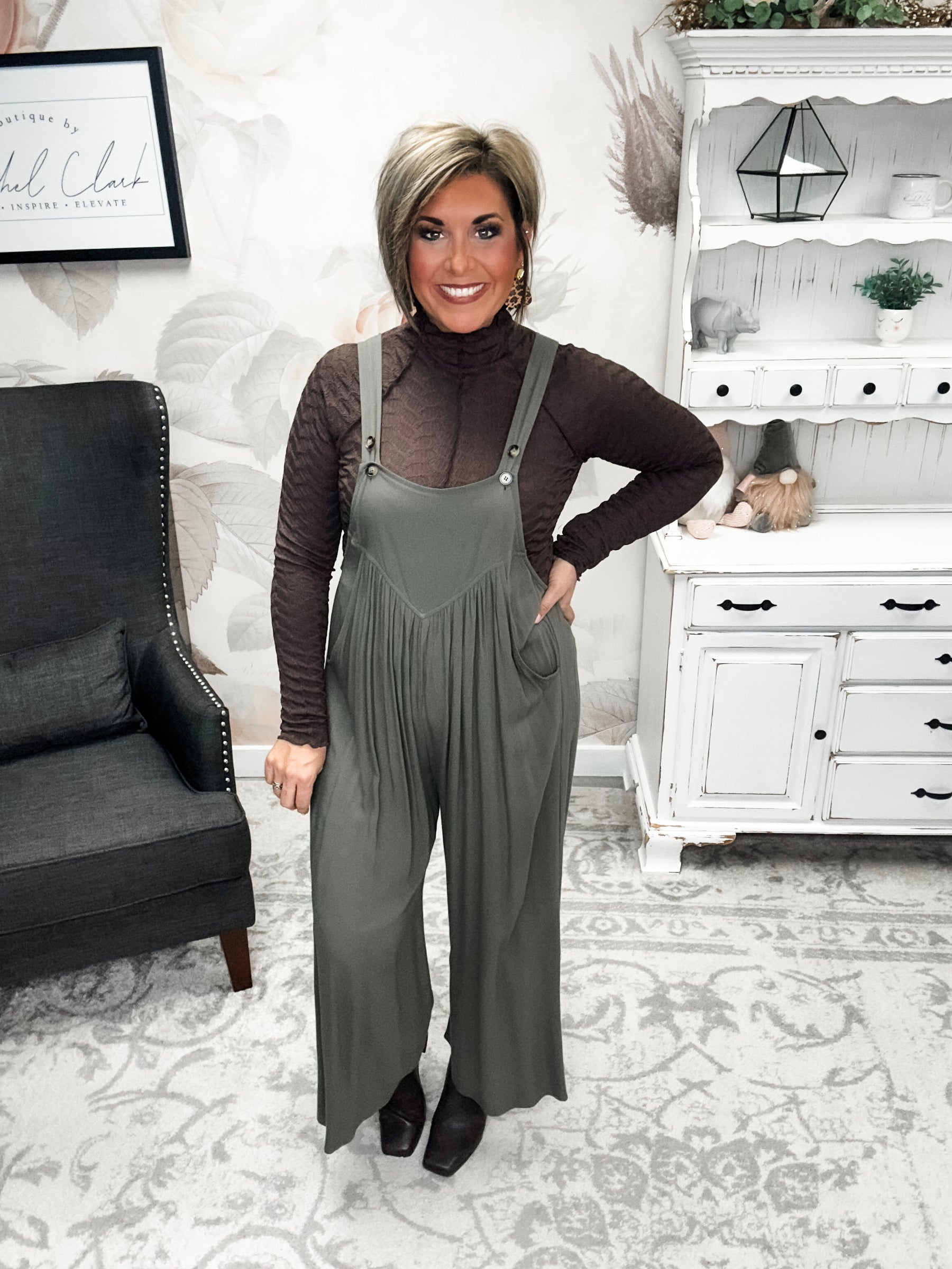 Now or Never Jumpsuit - Olive