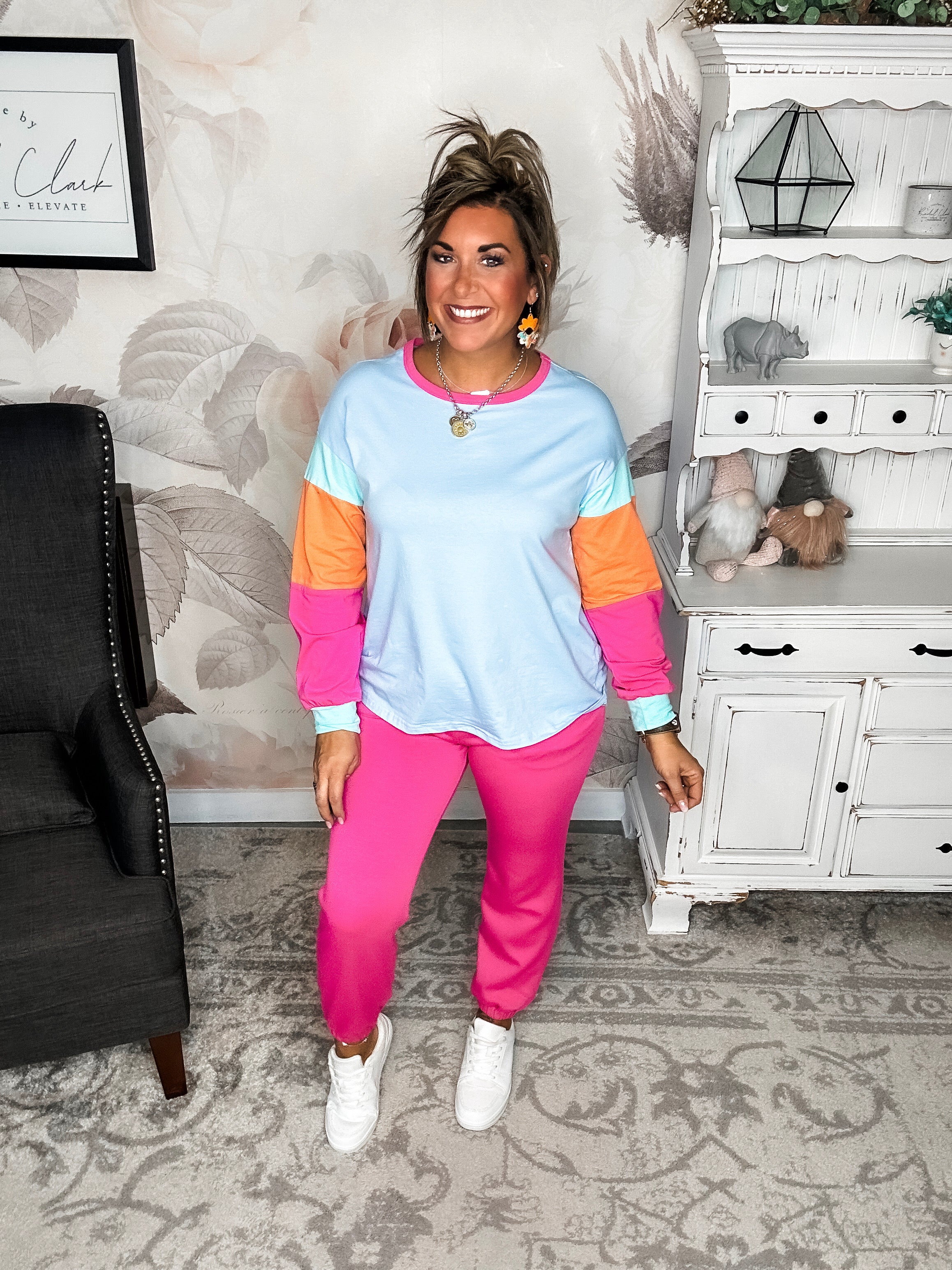 Try Again Color Block Top