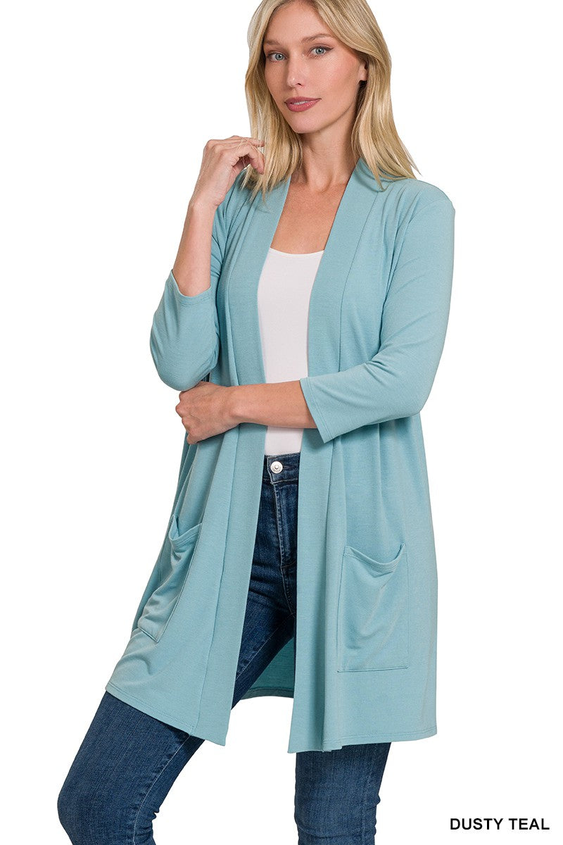 BLACK FRIDAY EXCLUSIVE! - Keep On Going Cardigan - Dusty Teal