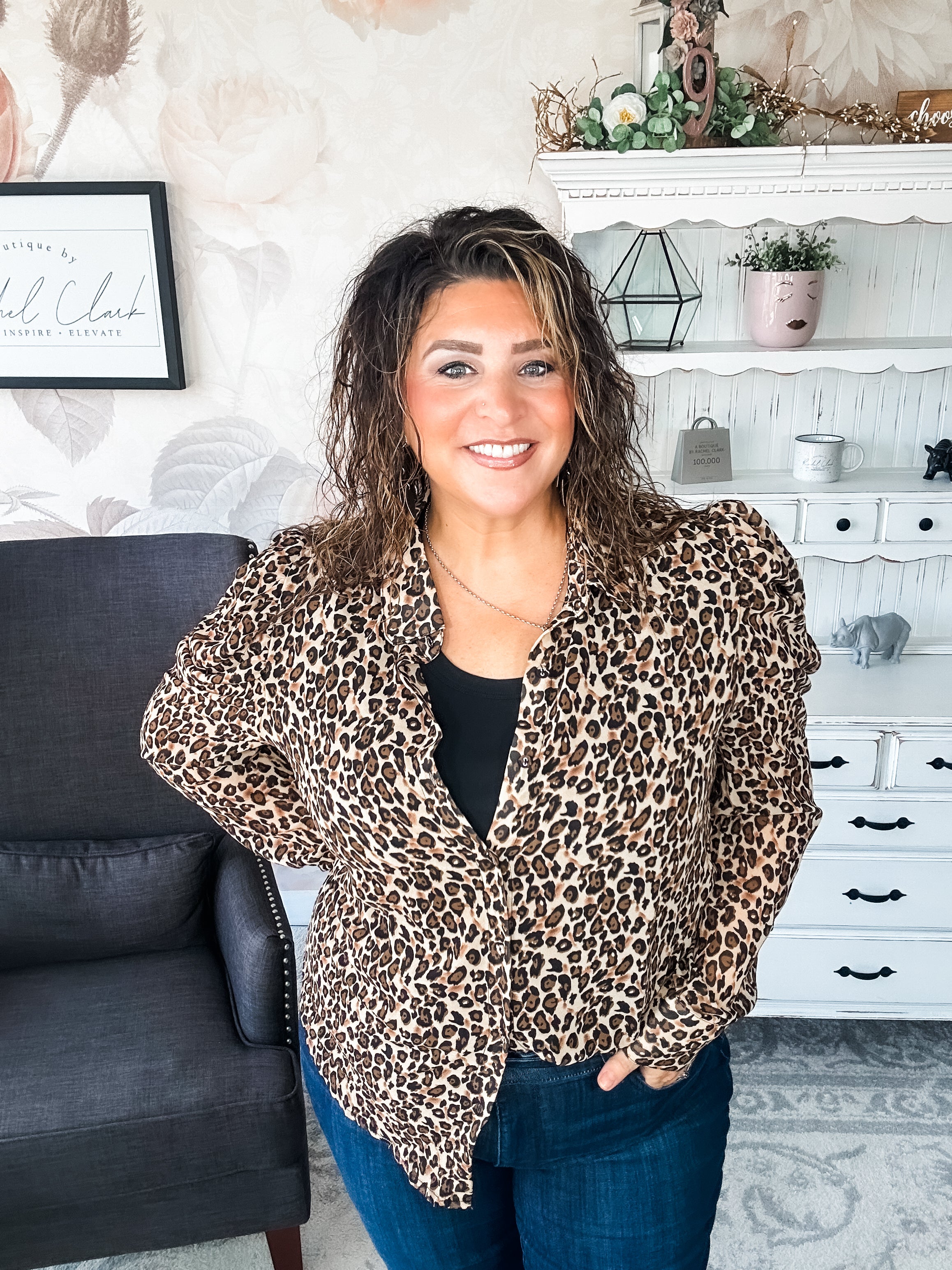 Watch Over You Leopard Blouse