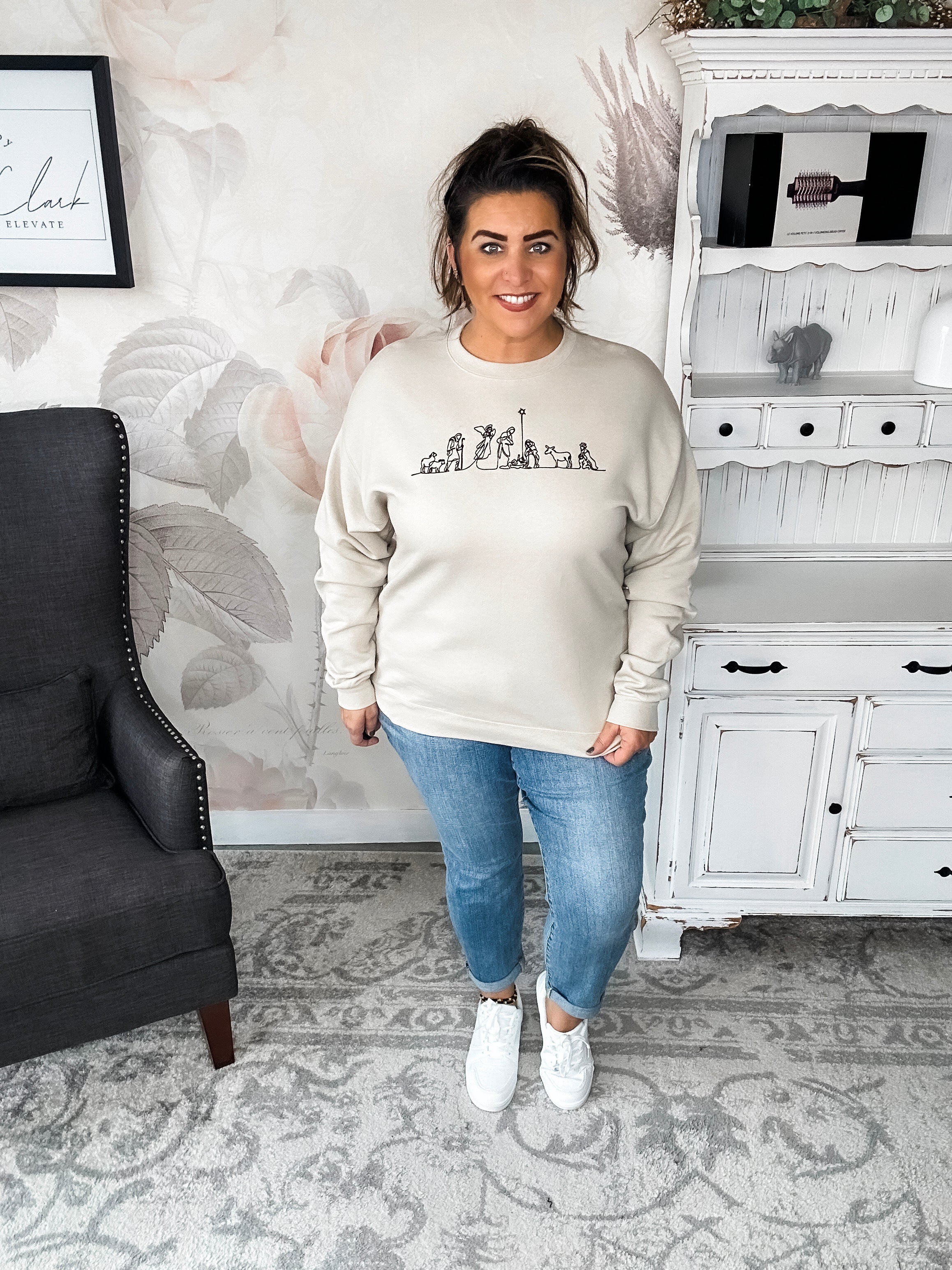 Nativity Scene Pullover Sweatshirt