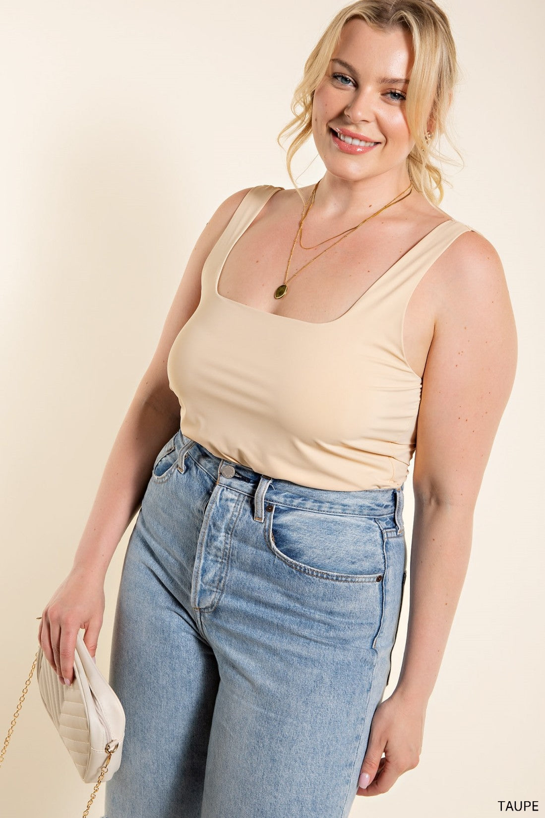 Getting In the Swing Bodysuit - Taupe