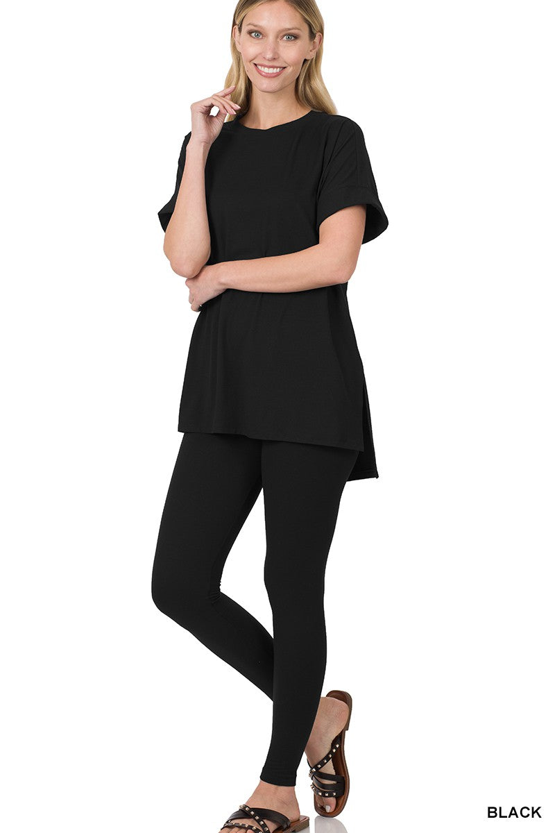 What You've Been Waiting For Lounge Set - Black