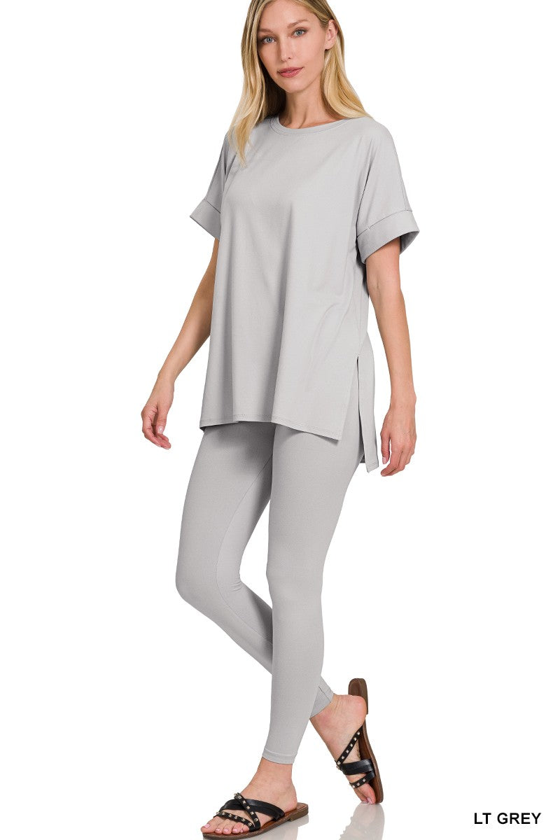 What You've Been Waiting For Lounge Set - Light Grey