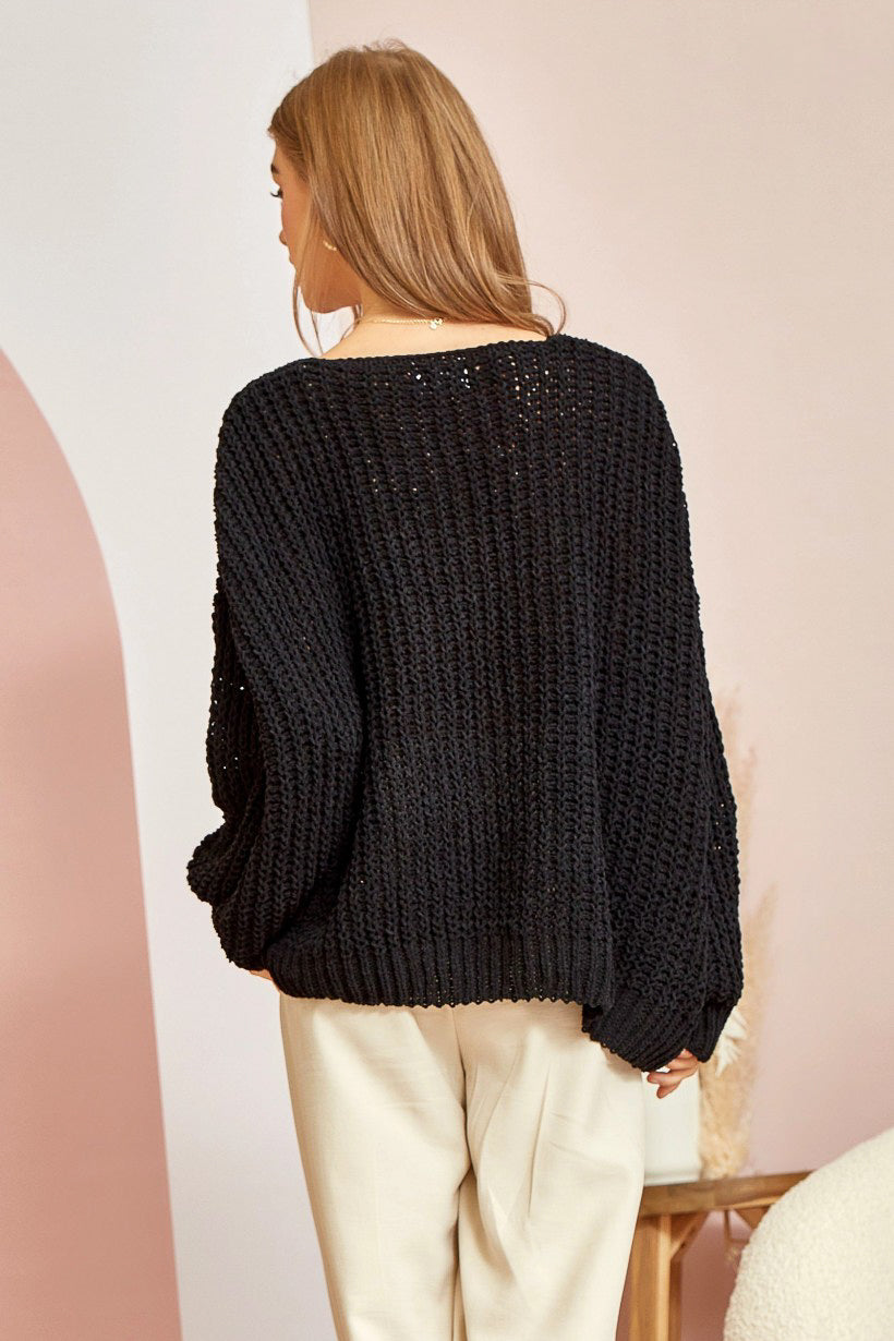 Such a Steal Sweater - Black