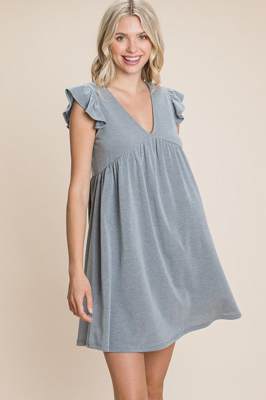 Love Yourself Flutter Sleeve Dress
