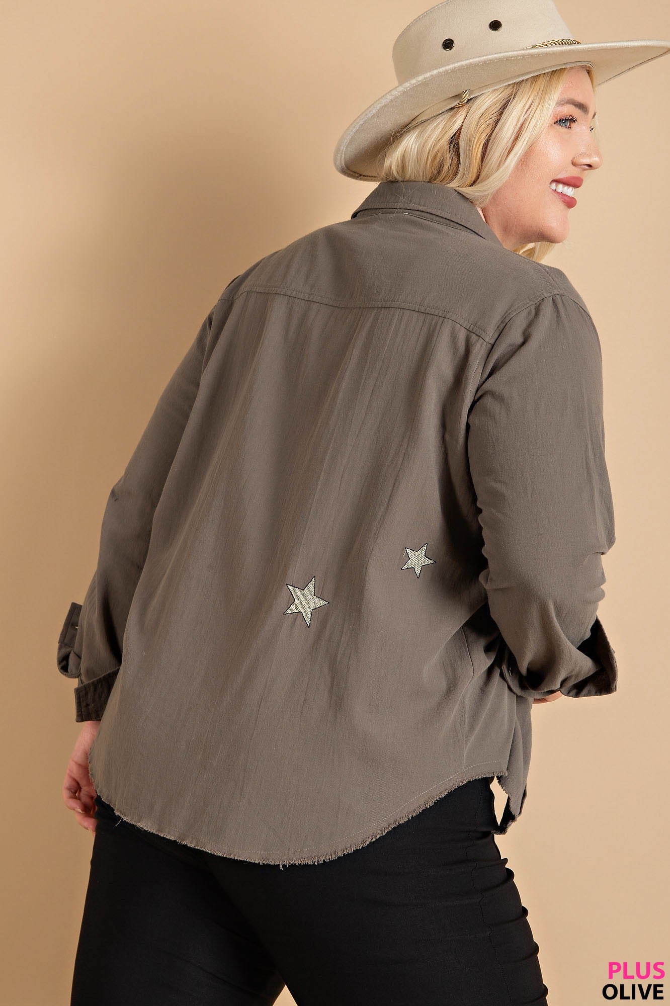 When I Met You Star Button Down