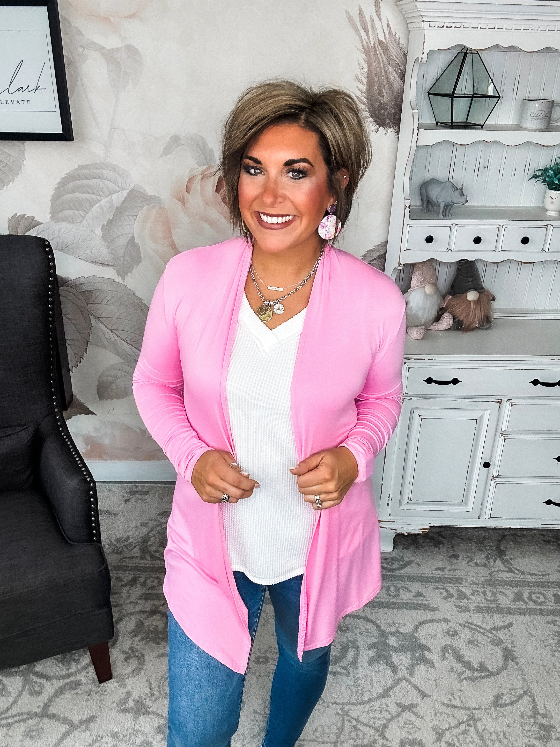 Love Never Fades Cardigan - Pink