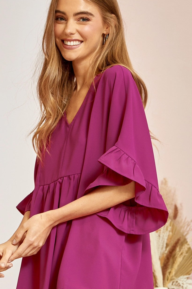 Close to Me Blouse - Magenta