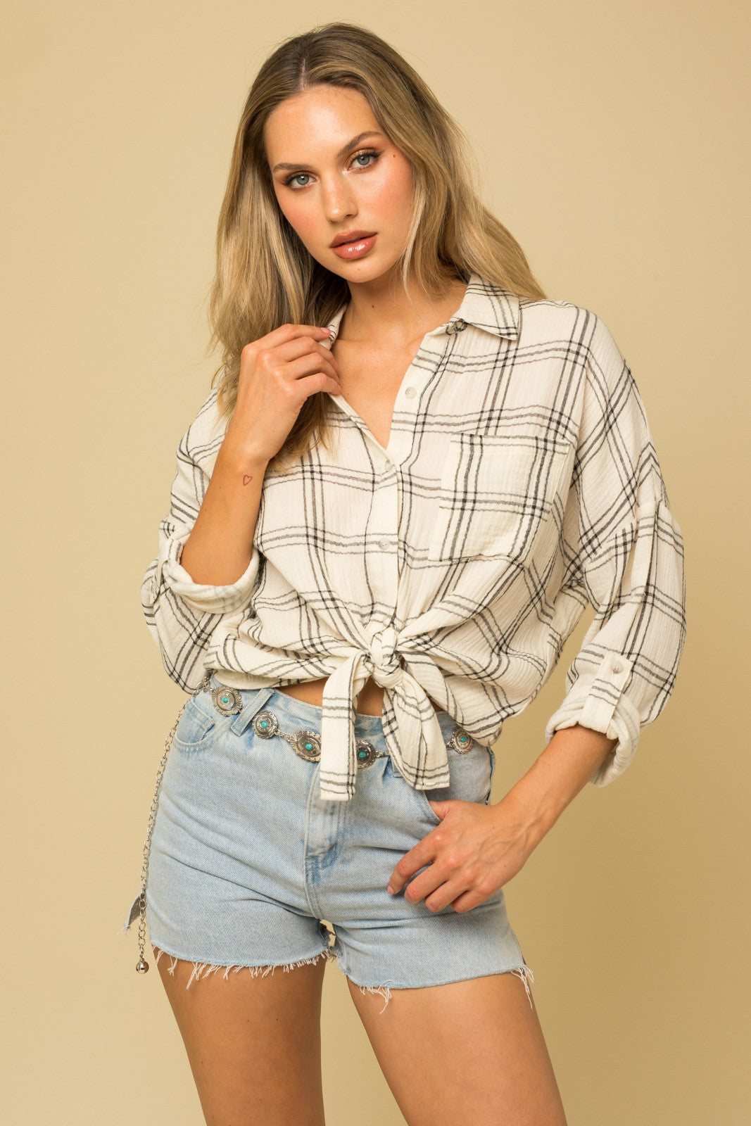 Here's to Today Plaid Button Down