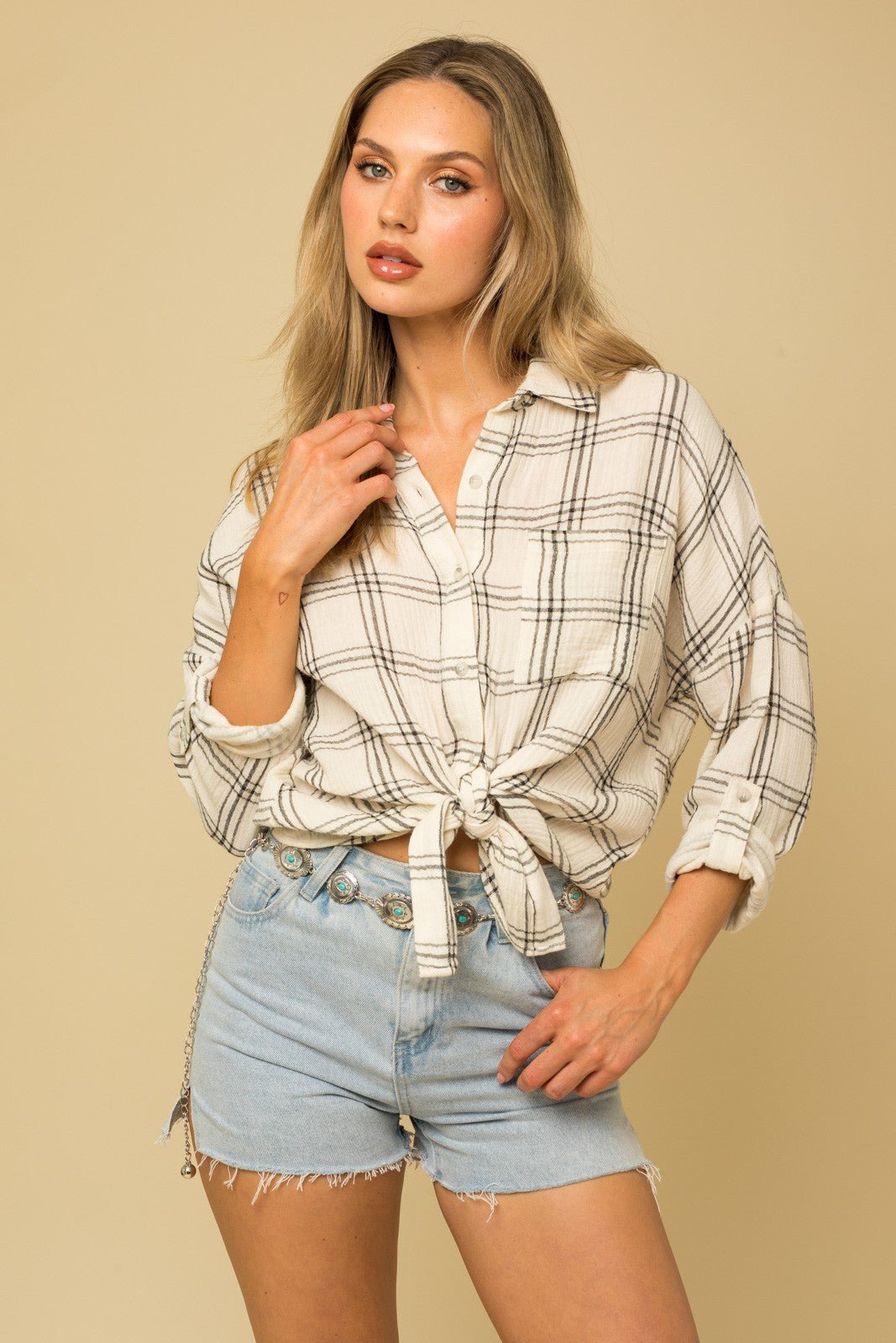 Here's to Today Plaid Button Down