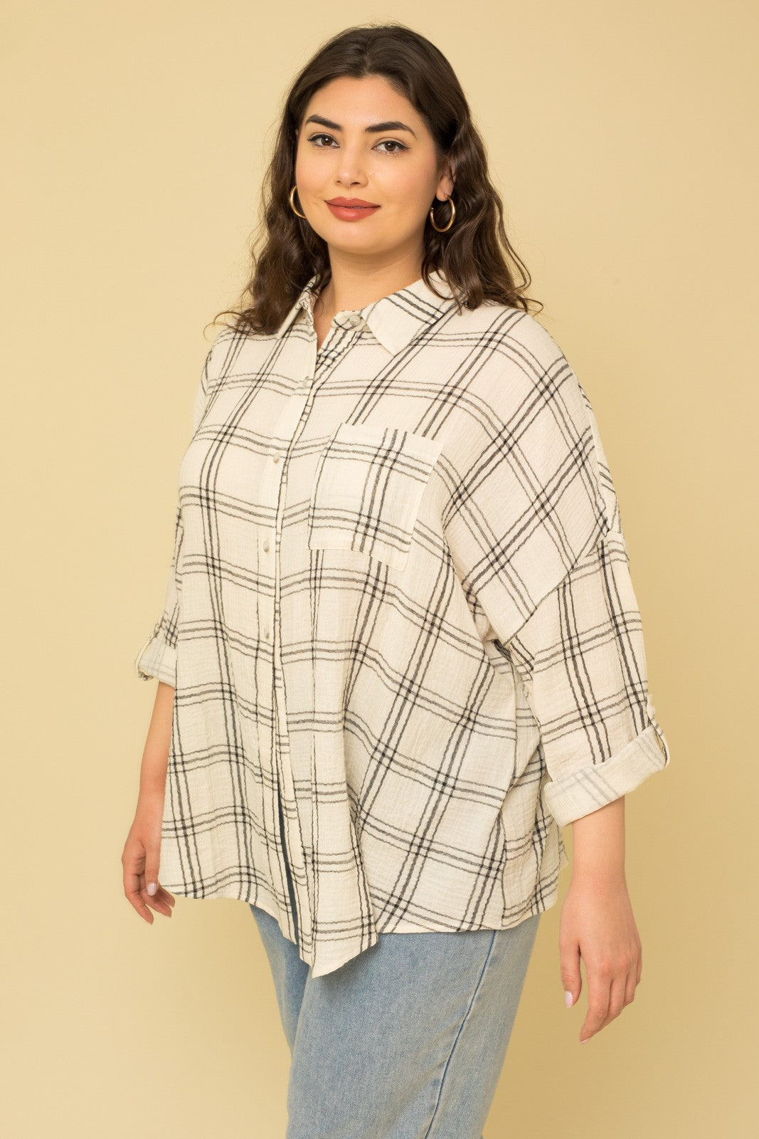 Here's to Today Plaid Button Down