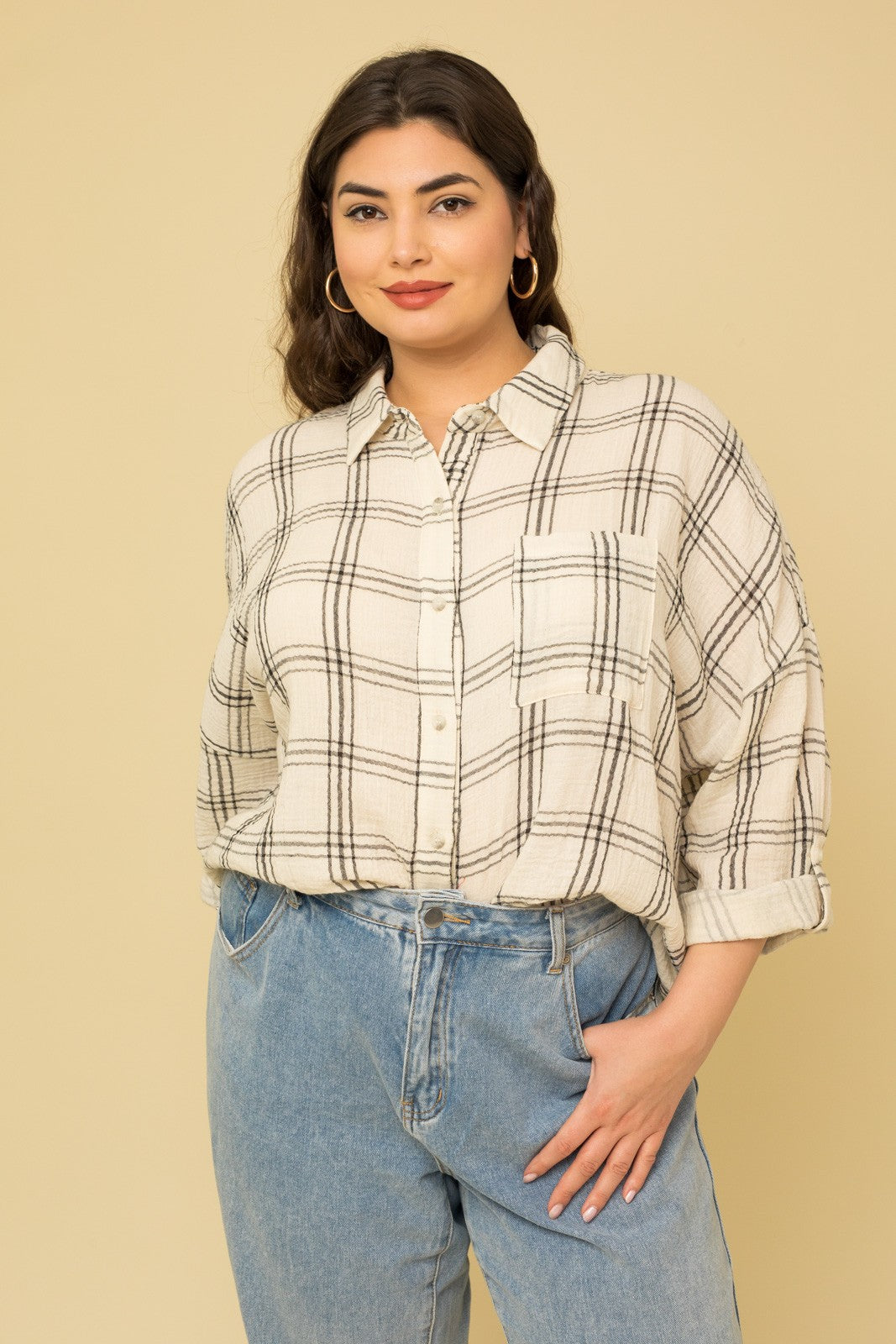 Here's to Today Plaid Button Down