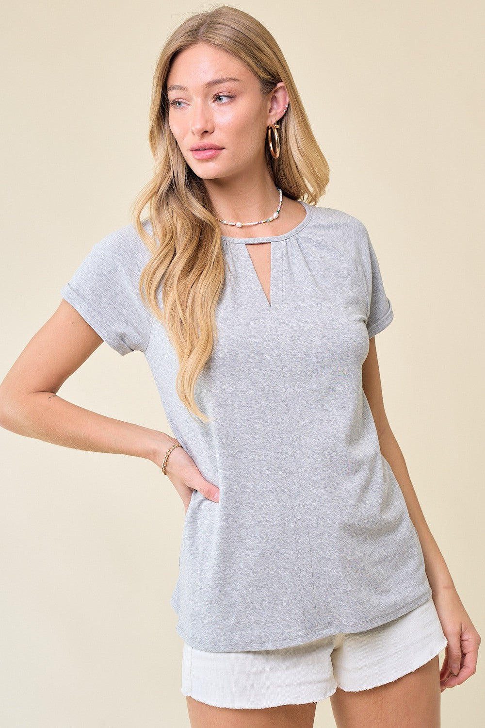 Won't Let You Down Top - Grey