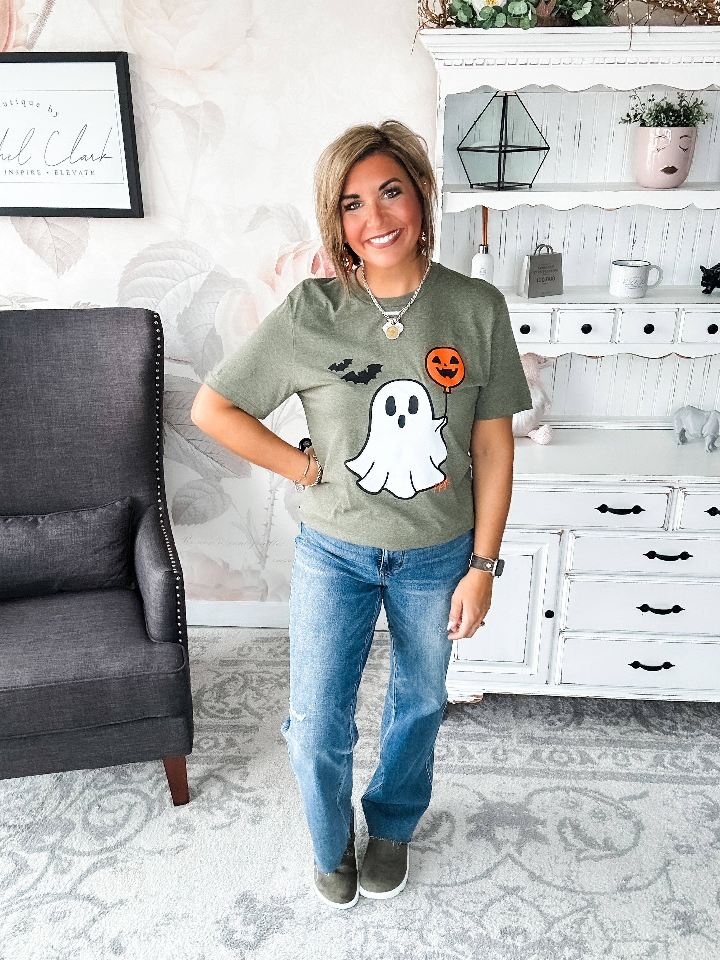 BOO-lloon Ghost Graphic Tee
