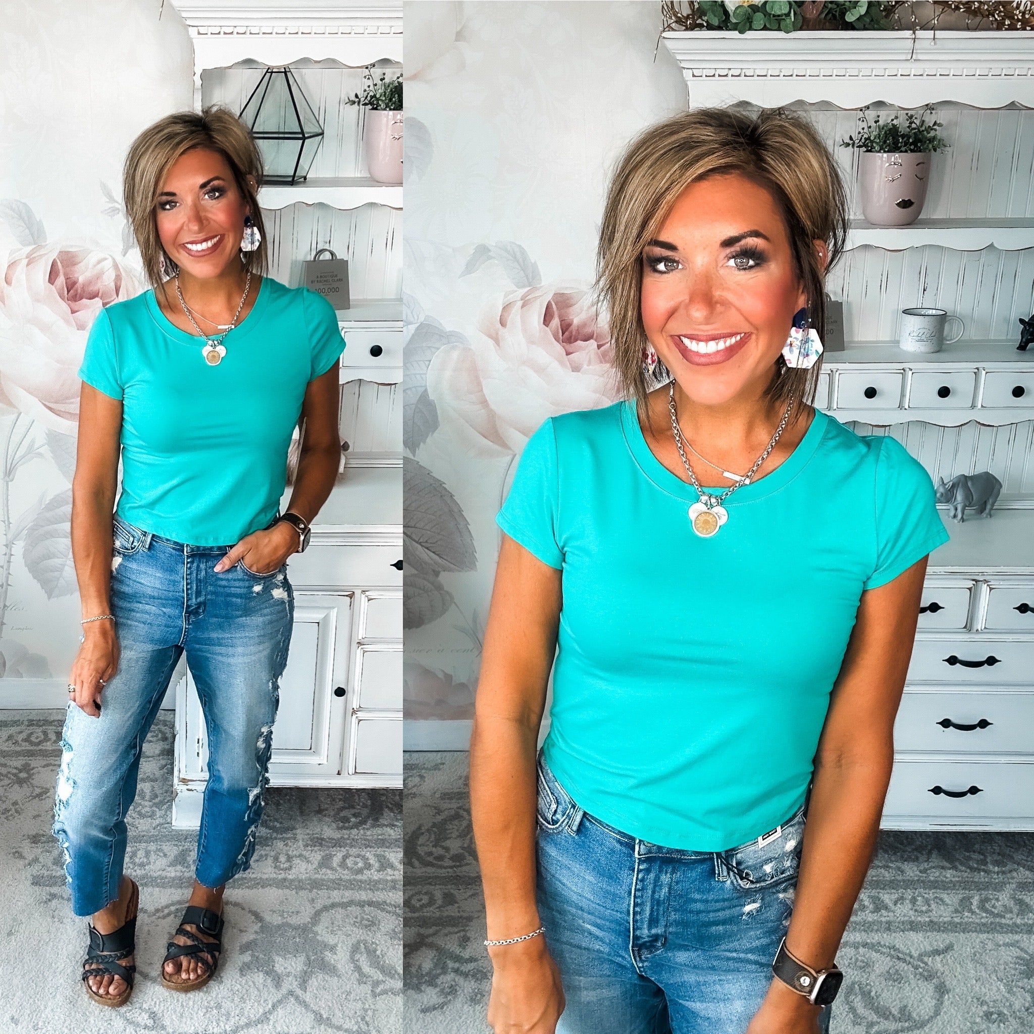 You Wanna Know Short Sleeve Tee - Sea Green