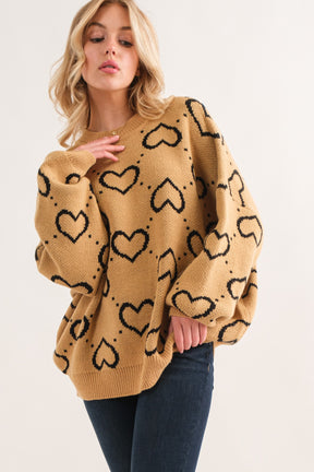 Hearts Abound Jacquard Sweater