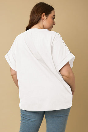 All Dolled Up Studded Tee - White