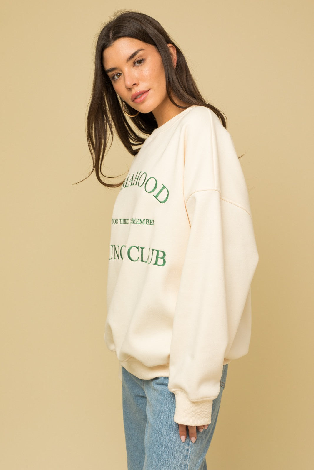 Mamahood Brunch Club Embroidered Sweatshirt