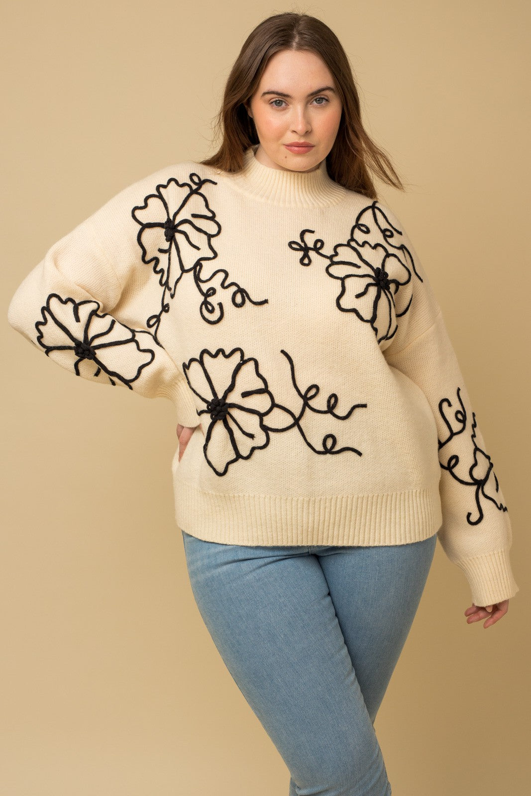 Feel Good Stuff Mock Neck Sweater