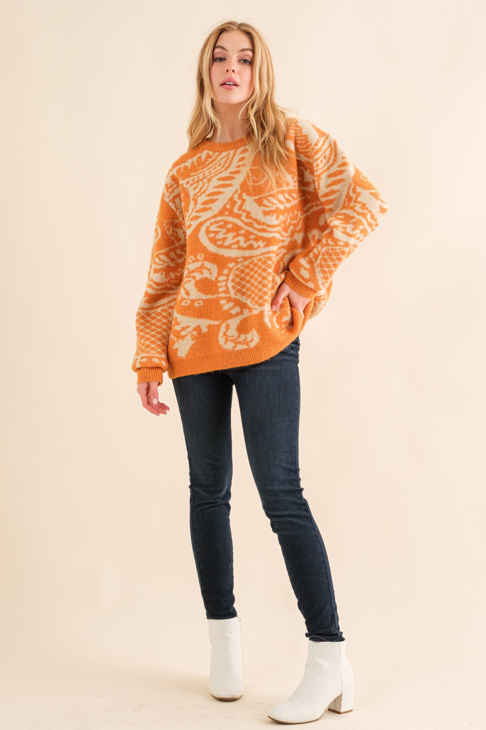 By Your Side Paisley Sweater