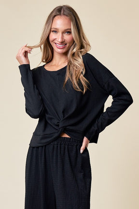 Just Like You Long Sleeve Top - Black