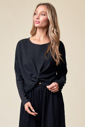 Just Like You Long Sleeve Top - Black