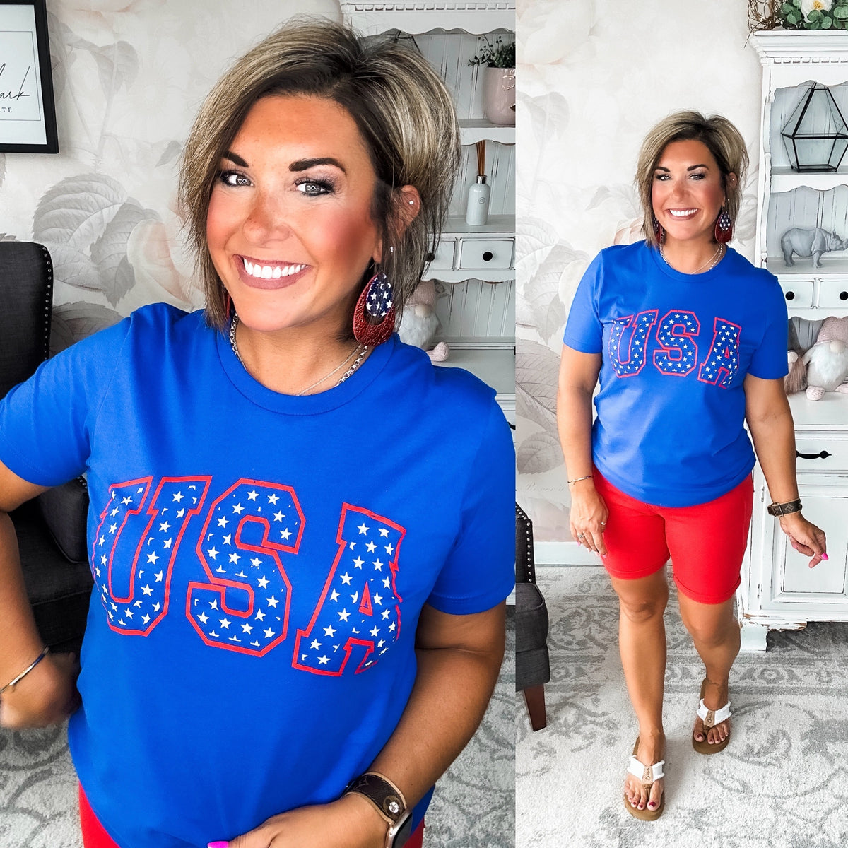 USA Stars Graphic Tee