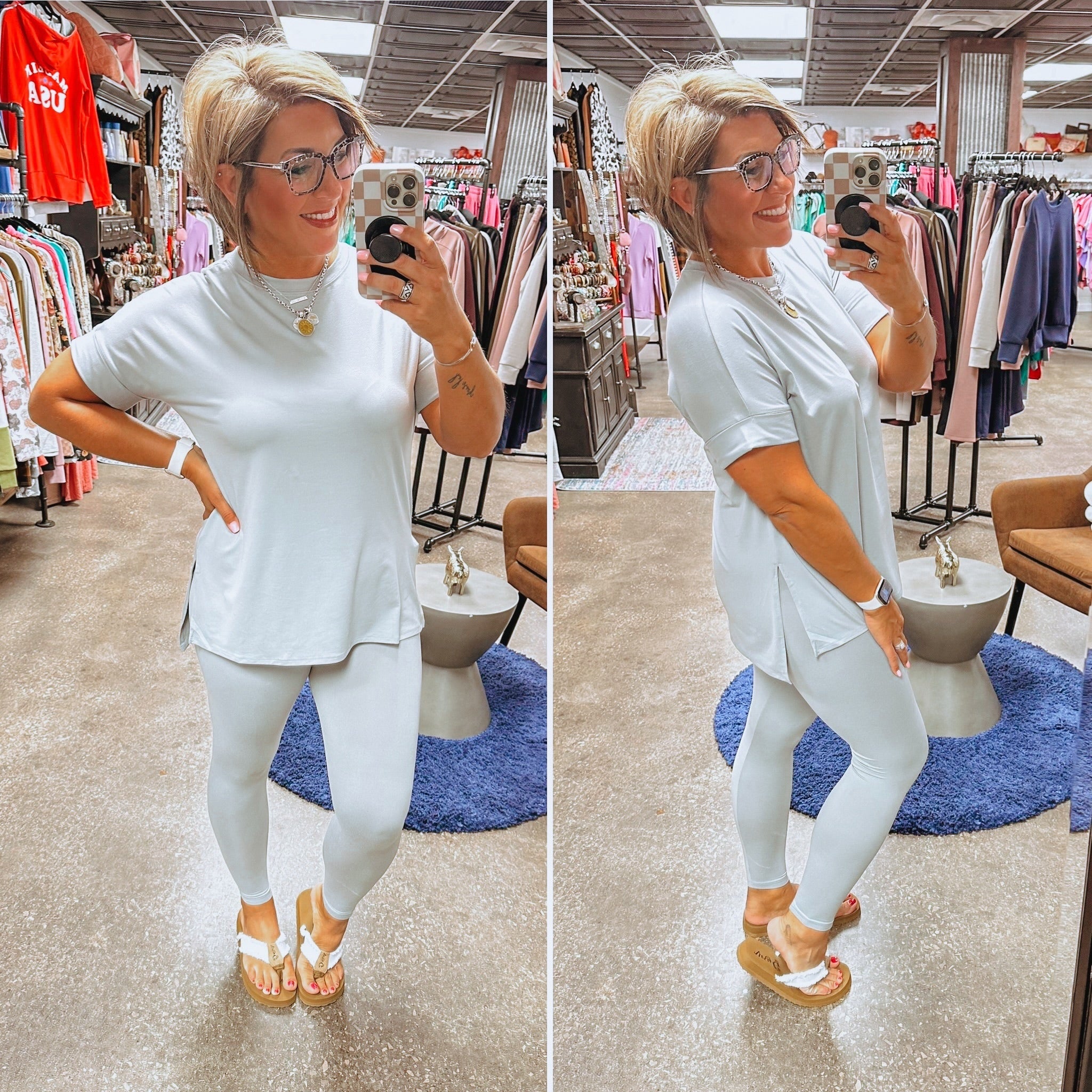 What You've Been Waiting For Lounge Set - Light Grey