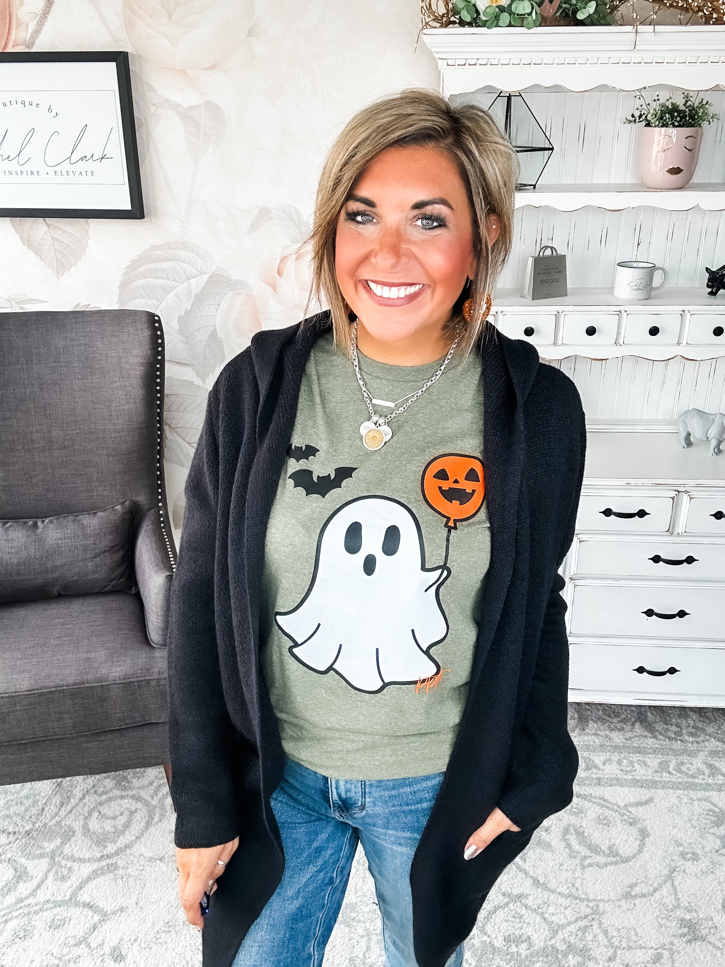 BOO-lloon Ghost Graphic Tee