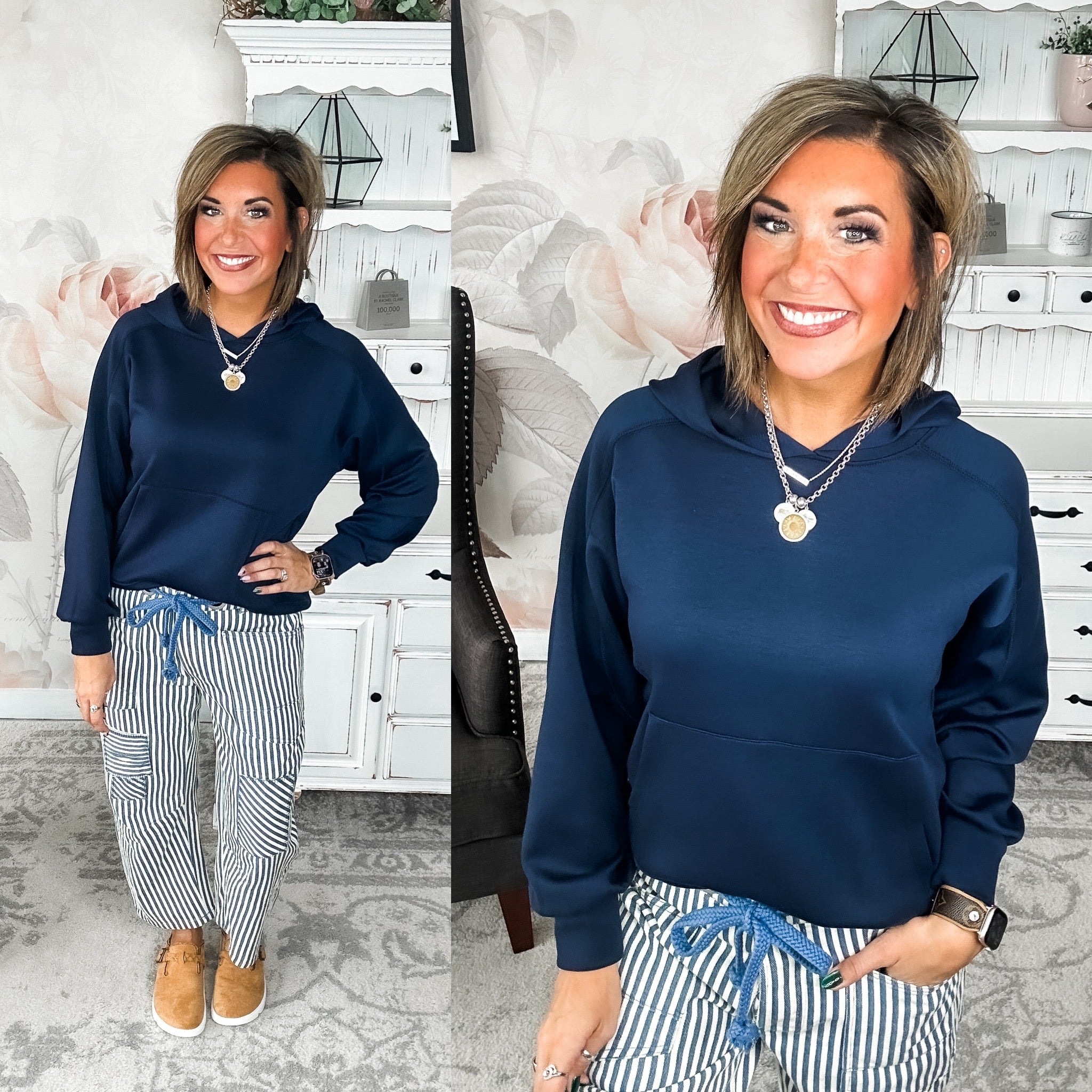 Charmed On The Weekend Hoodie - Navy