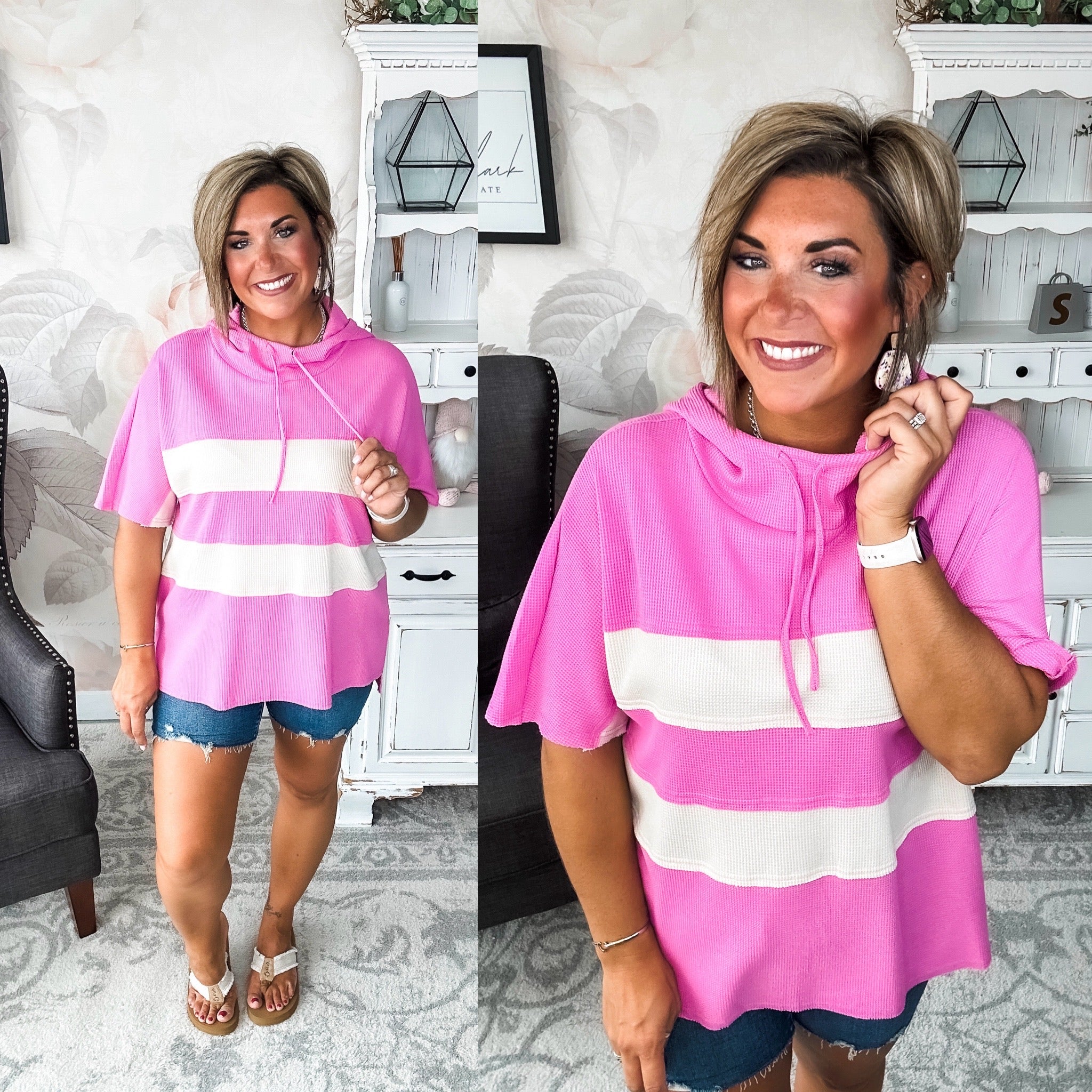 Made It All Up Hooded Top - Pink