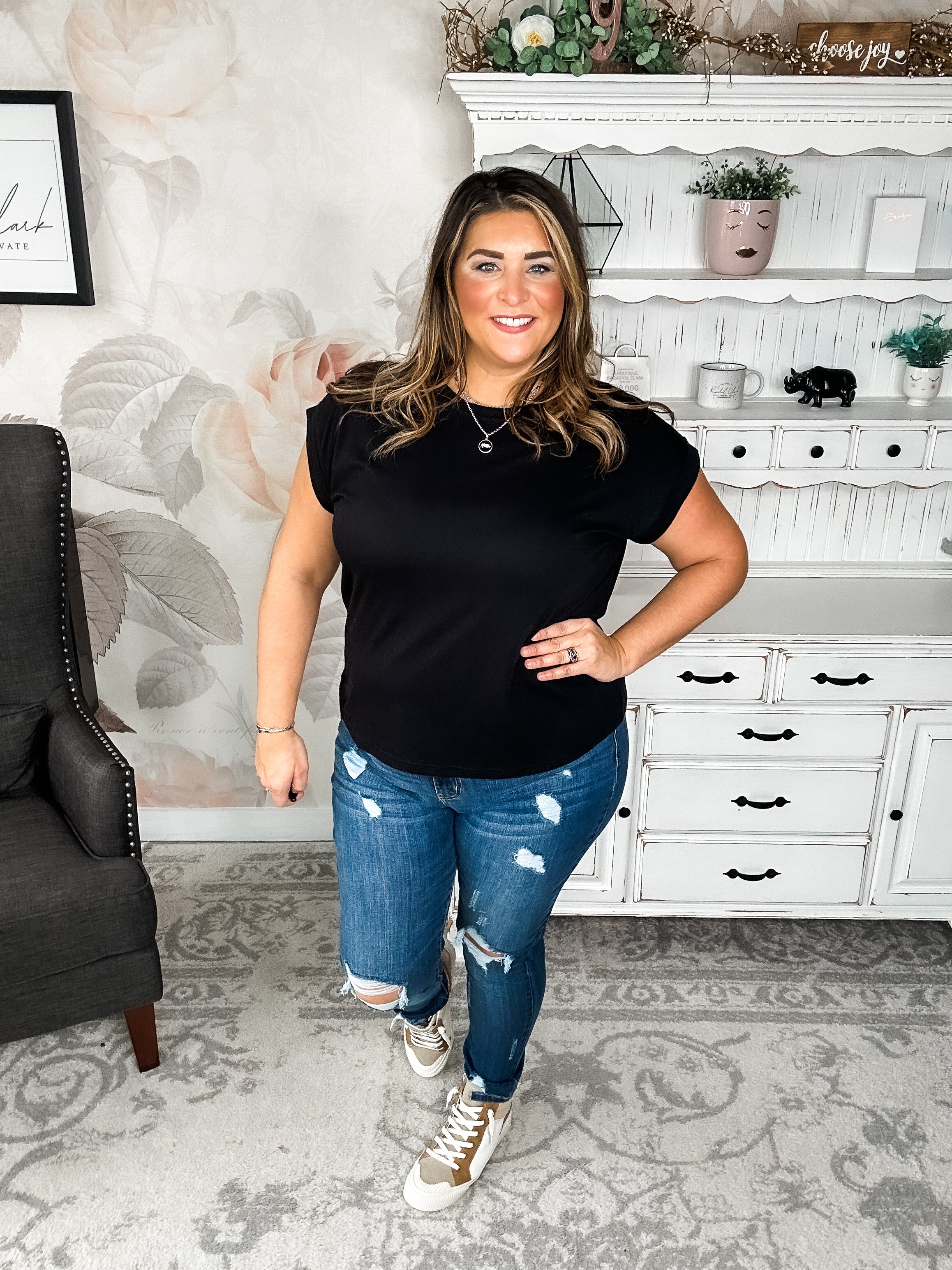 BLACK FRIDAY EXCLUSIVE - Up All Night Short Sleeve Tee- Black