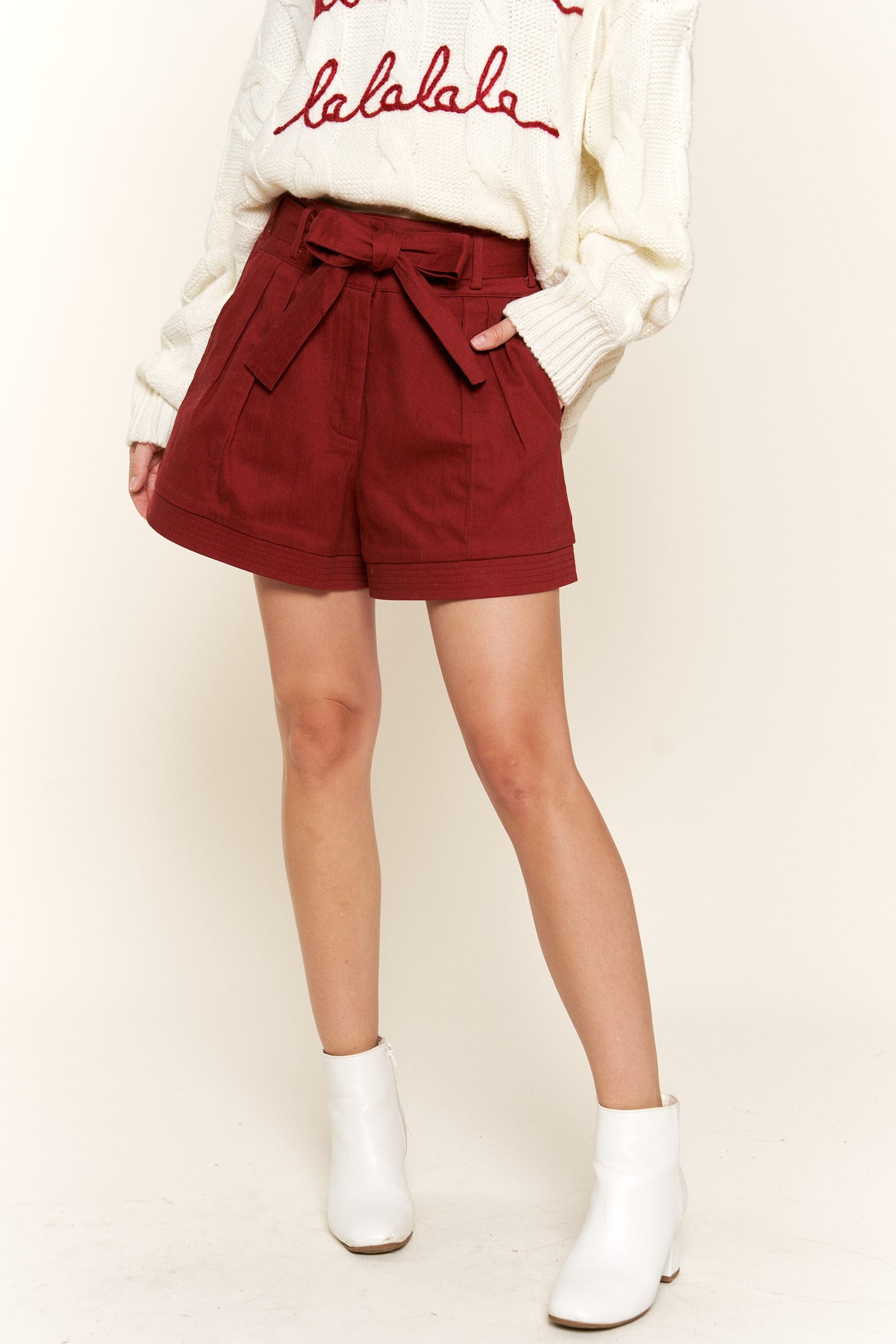 Crazy About You Belted Shorts