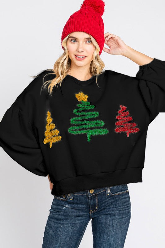 All I Want For Christmas Tinsel Pullover Sweatshirt