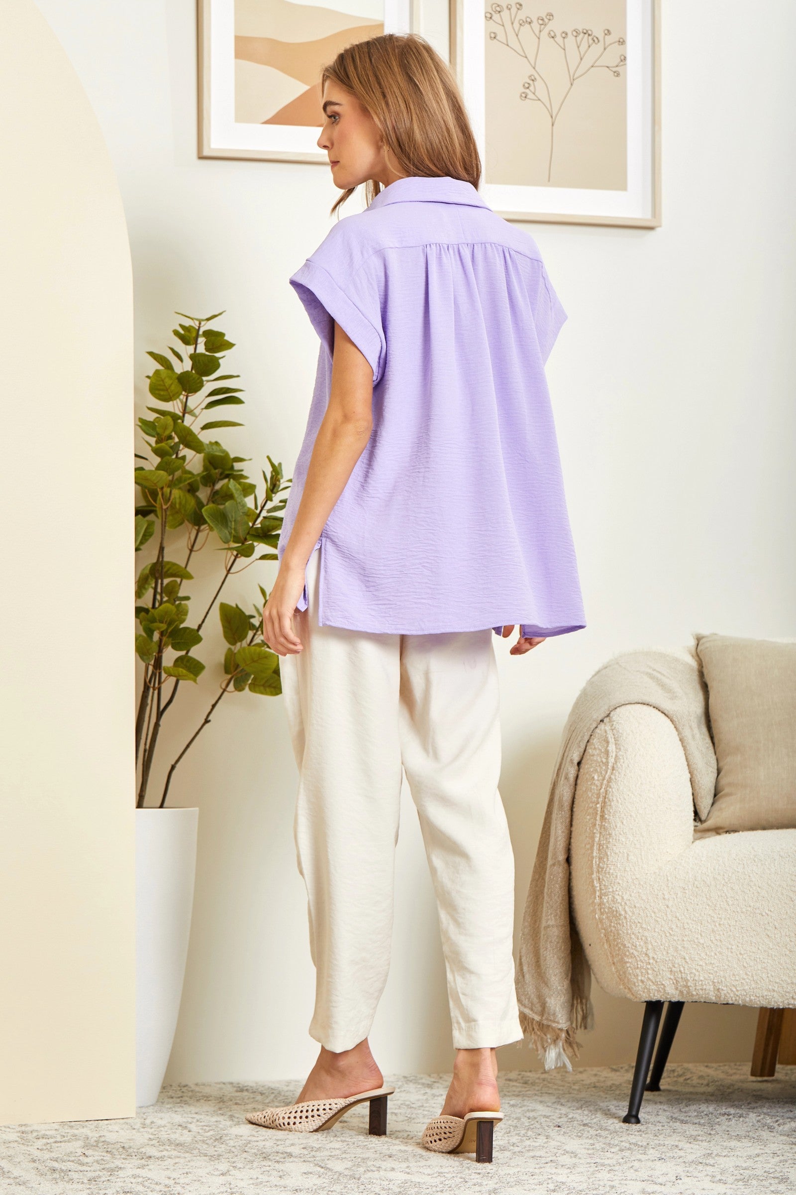 Story Of My Life Blouse - Lavender