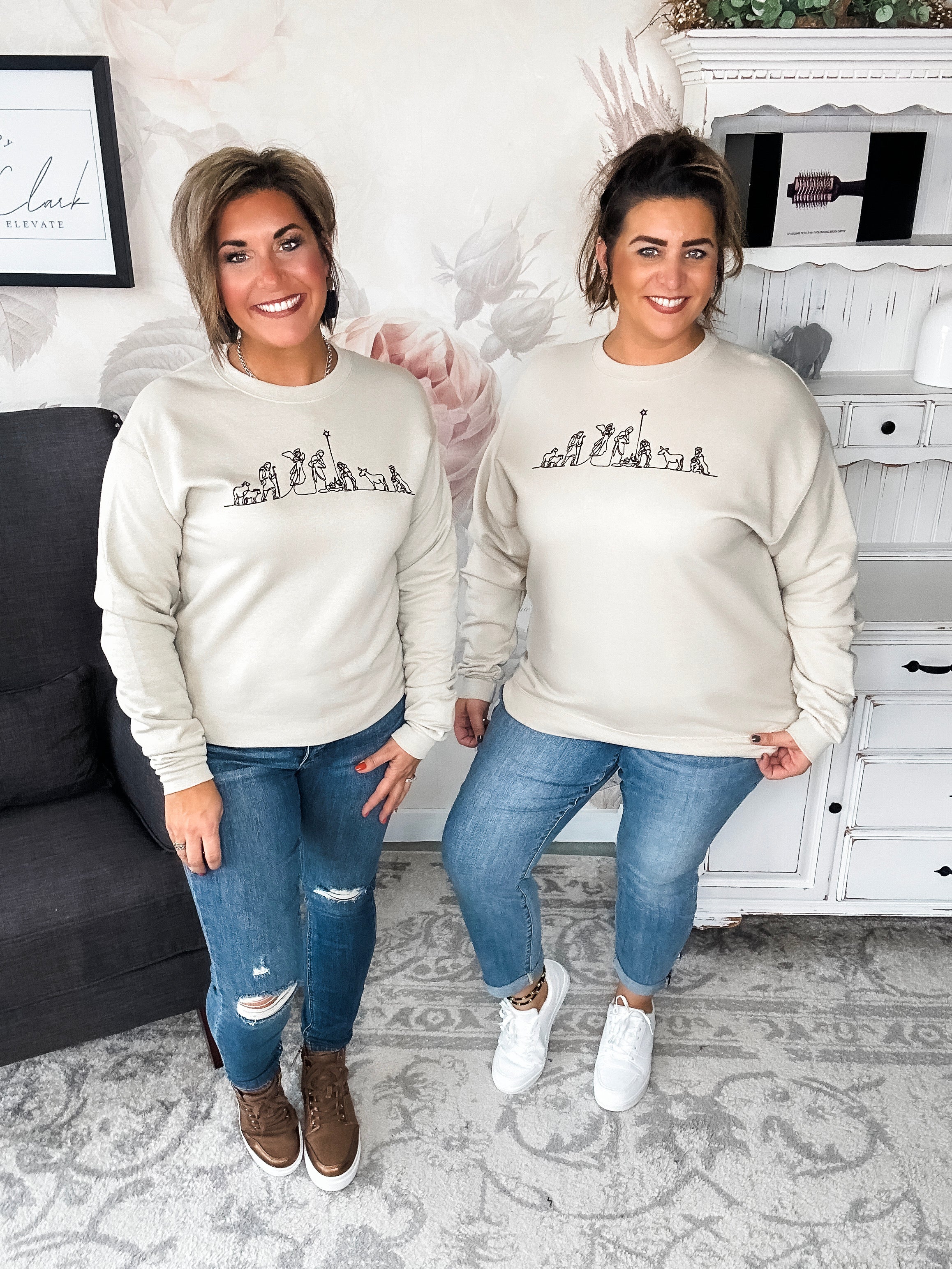 Nativity Scene Pullover Sweatshirt