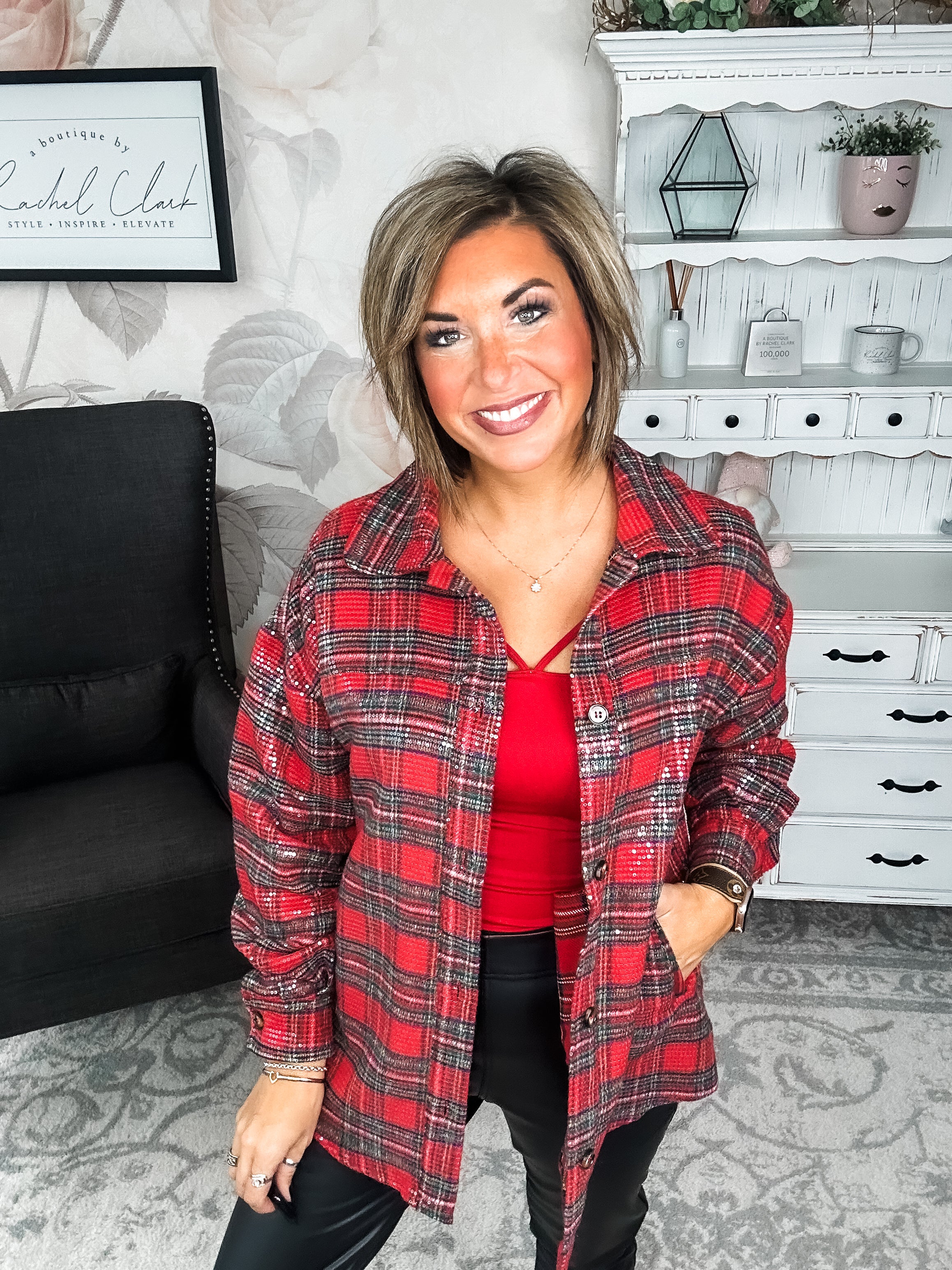 Tinsel Town Plaid Button Down