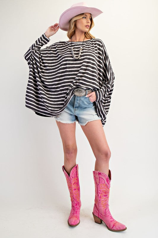 See My Whole Life Boxy Top - Grey