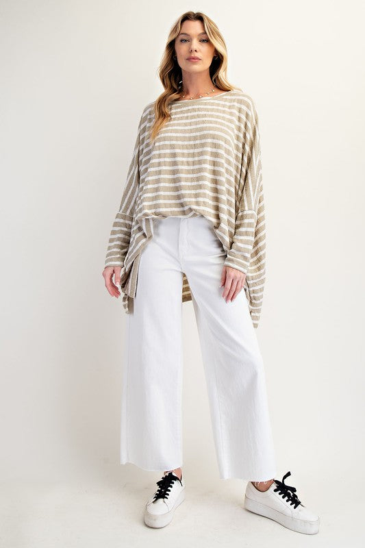 See My Whole Life Boxy Top - Faded Sage