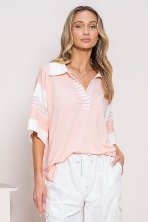 Something Felt Right Pullover - Light Pink